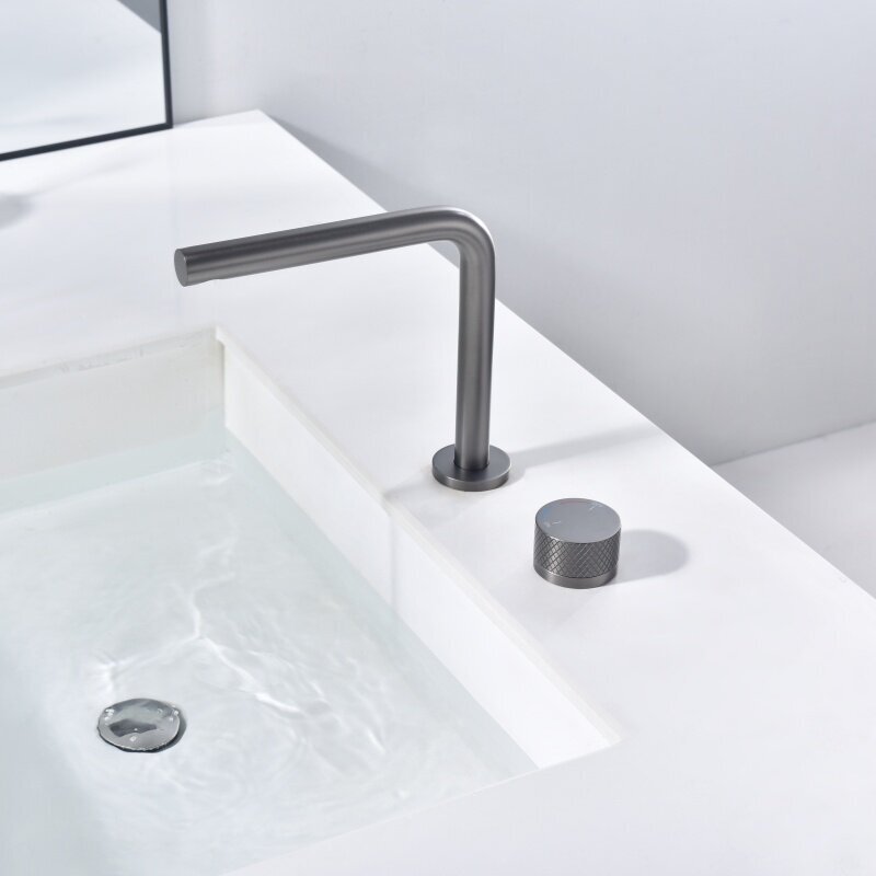 All-Copper Split Basin Faucet Double-Hole Faucet Rotatable Bathroom Cabinet Hot and Cold Water Faucet Kitchen Faucet All-Copper Split Basin Faucet Double-Hole Faucet Rotatable Bathroom Cabinet Hot and Cold Water Faucet Kitchen Faucet