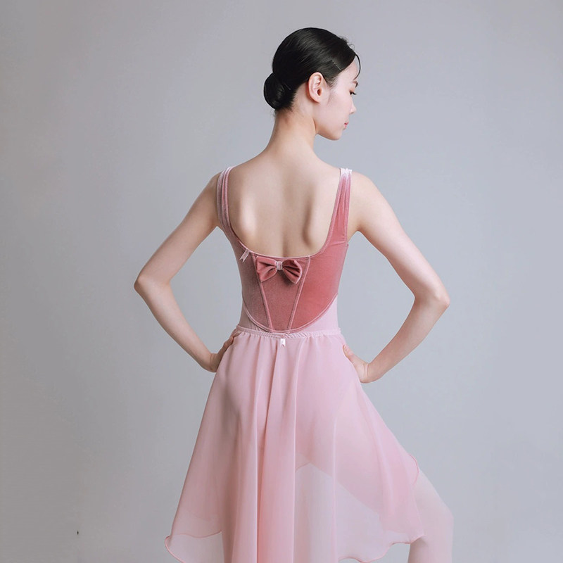 Ballet leotard, leotard, women's figure dress, velvet bow leotard, dance costume, adult art exam attire