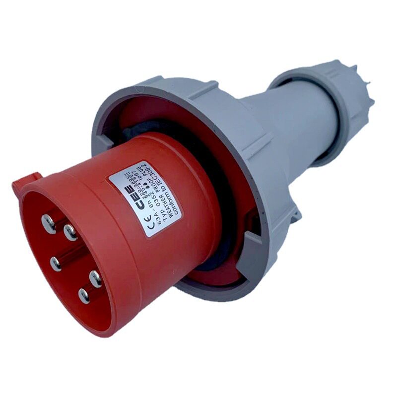 CEE high power industrial waterproof plug 3 core 4 core 5 core 63A125A installed power plug
