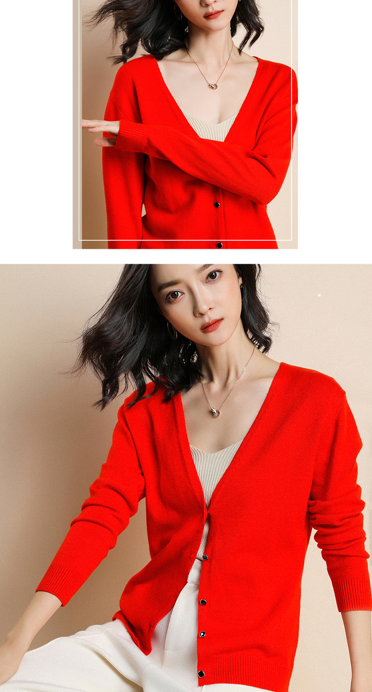 2018 mùa xuân và mùa thu len đan áo len cardigan của phụ nữ phần ngắn bên ngoài dài tay kem chống nắng điều hòa không khí áo sơ mi giải phóng mặt bằng kích thước lớn áo áo len cổ lọ form rộng