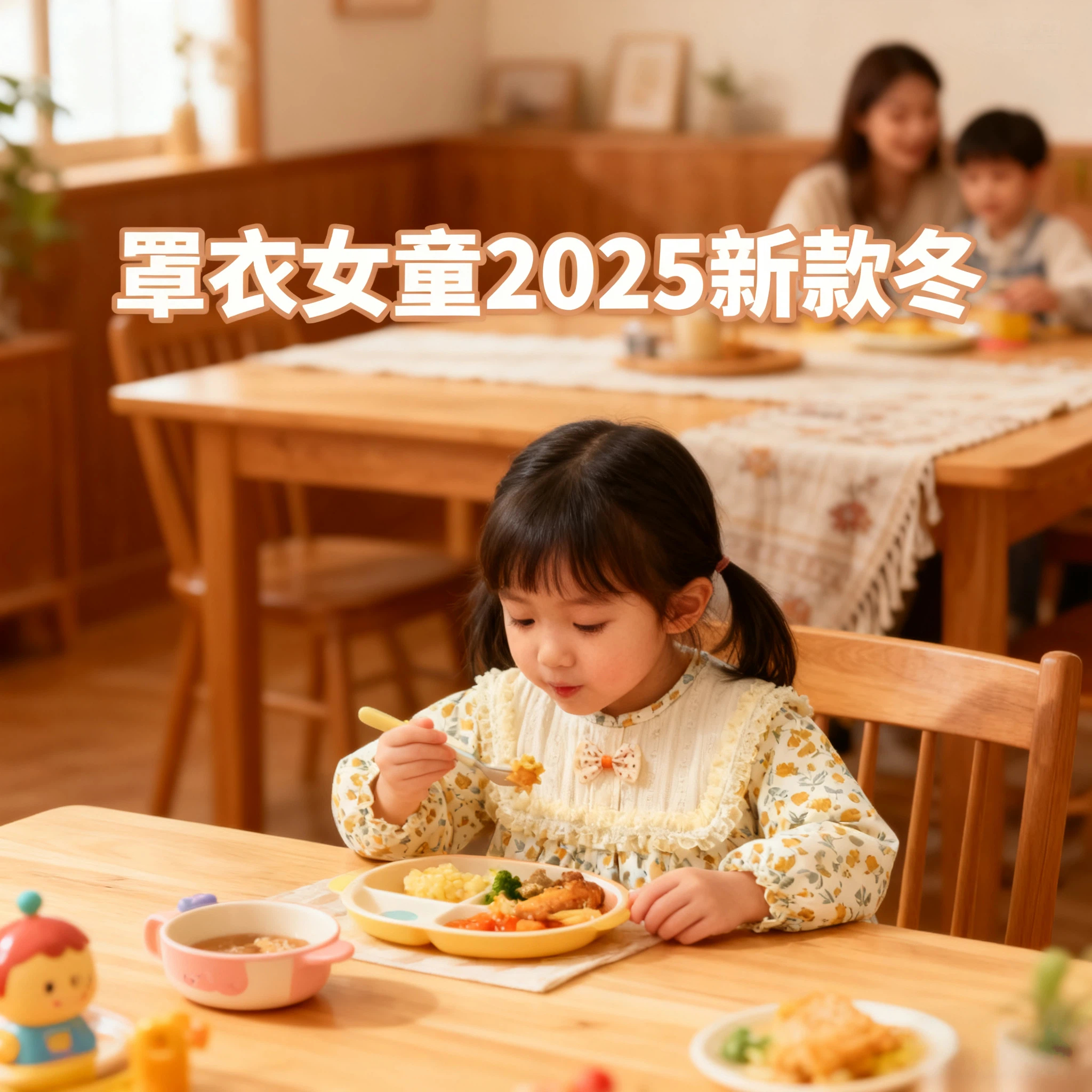 Smock girls 2025 new winter children's baby eating bib waterproof anti-dirty rice pocket corduroy apron autumn and winter