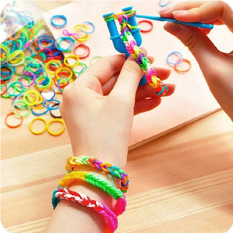 Lễ tạ ơn đan vòng tay trẻ em DIY DIY Handmade Handmade Children Children Handmade Gói vật liệu Vòng tay cao su đồ chơi cho bé trai