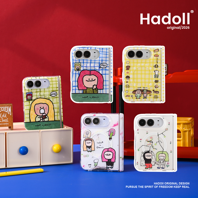Hadoii Original Illustrator Collaboration Burnt Bread Design Suitable for iPhone Duo Magnetic Phone Case Protective Cover New Cute Matte Glossy Shockproof Anti-Drop Foldable Screen Wear-Resistant Creative Hadoii Original Illustrator Collaboration Burnt Bread Design Suitable for iPhone Duo Magnetic Phone Case Protective Cover New Cute Matte Glossy Shockproof Anti-Drop Foldable Screen Wear-Resistant Creative