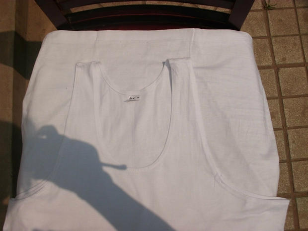 Người đàn ông trung niên của mùa hè cotton cổ điển rào cản yếm trong lỏng đồ lót trung niên bông áo cha comple tuổi 50