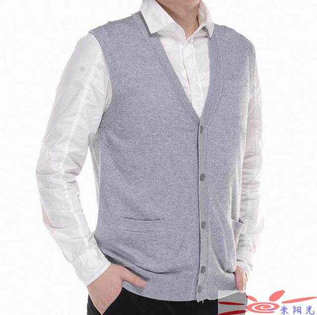 Débardeur homme Woolen gilet en cachemire - Ref 1585577 Image 8