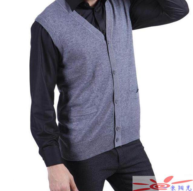 Débardeur homme Woolen gilet en cachemire - Ref 1585577 Image 13