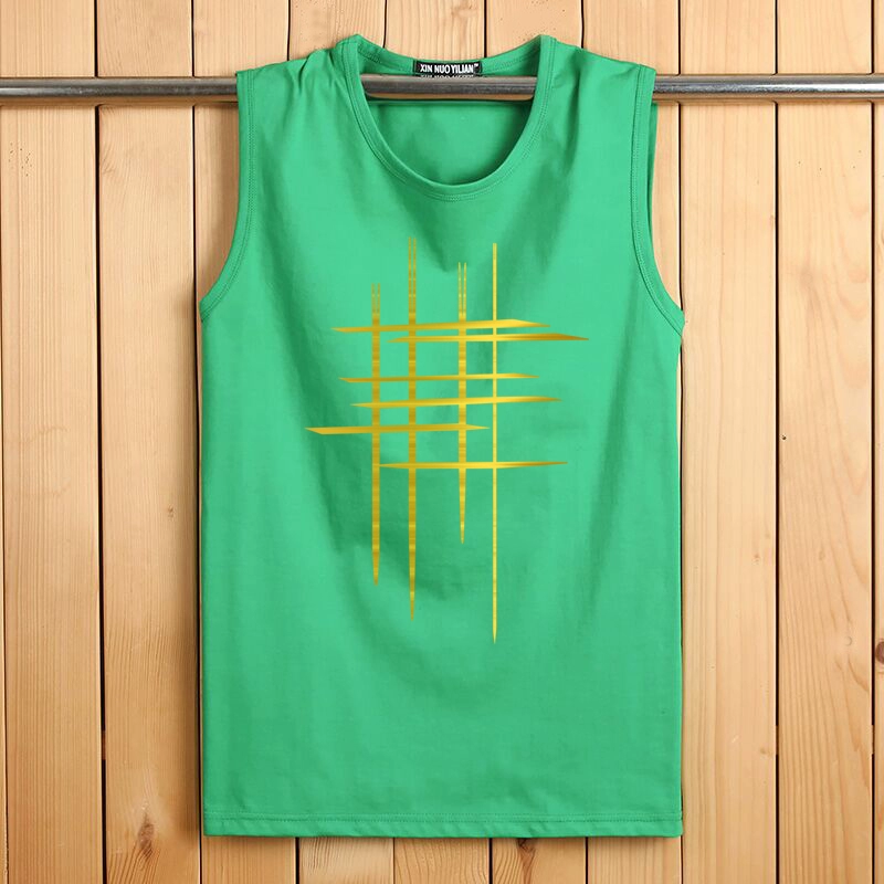 Áo vest nam đặc biệt hàng ngày không tay áo thun cotton rộng rãi - Áo vest cotton ao ghi le