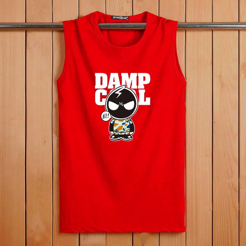 Đặc biệt hàng ngày áo vest không tay nam thể thao rộng thể thao cotton kích thước lớn không tay áo thun xu hướng áo vest vai - Áo vest cotton áo ấm nam mùa đông