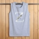 Mùa hè mới cotton thể thao vest nam in lỏng giản dị tay áo ngắn tay áo thun thủy triều thương hiệu vest nam dưới đáy áo khoác vest nam mỏng