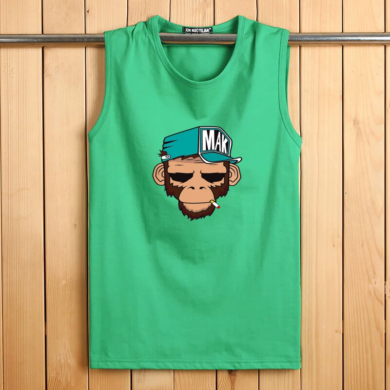 Đặc biệt hàng ngày áo vest không tay nam thể thao rộng thể thao cotton kích thước lớn không tay áo thun xu hướng áo vest vai - Áo vest cotton áo ấm nam mùa đông