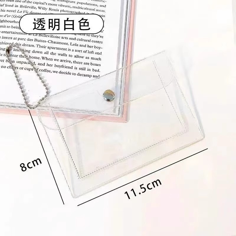 Transparent Pvc Card Holder with Unique Design ins Niche Bar-Themed Id Card Holder, Thickened Pendant Small Bag