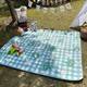 Internet celebrity black and white polka dot outdoor moisture-proof mat picnic mat lawn cloth bestie spring outing mat tent beach waterproof