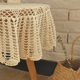 Handmade crochet lace round tablecloth for balcony pastoral knitted hollow retro American crochet literary hand-knitted cover cloth