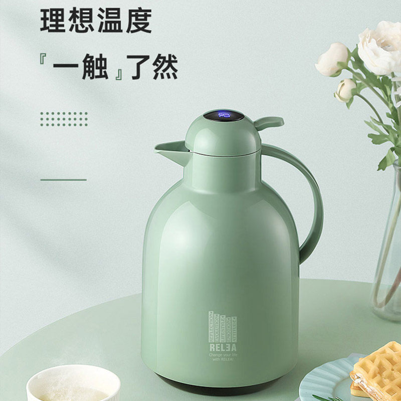 Warm kettle home heat pot large capacity portable vacuum hot water bottle European coffee pot hot room heating pot red