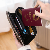 Travel card bag passport bag ticket passport holder mobile phone overseas carry-on bag multi-function certificate storage bag portable