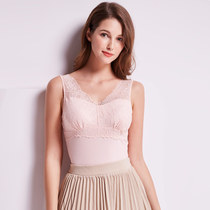 Lace shoulder strap sleeveless vest womens solid color slim slim sling bottom top worn outside summer 2020 new trend