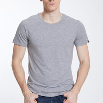 Kasenland summer Modal mens round neck slim short sleeve solid color versatile T-shirt inside and outside wear base top