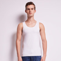 Vest mens sports solid color crew neck base simple and versatile slim sleeveless base Modal Carson Lan summer tide