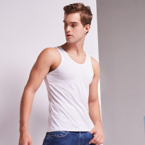 Casenlan vest men solid color round neck sweat-absorbing breathable simple sports fitness leisure Modal base sleeveless tide