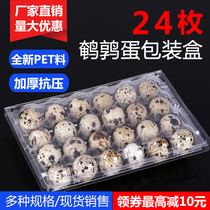 24 quail egg packaging box transparent plastic disposable plastic box with buckle all new material Box 100 PCs