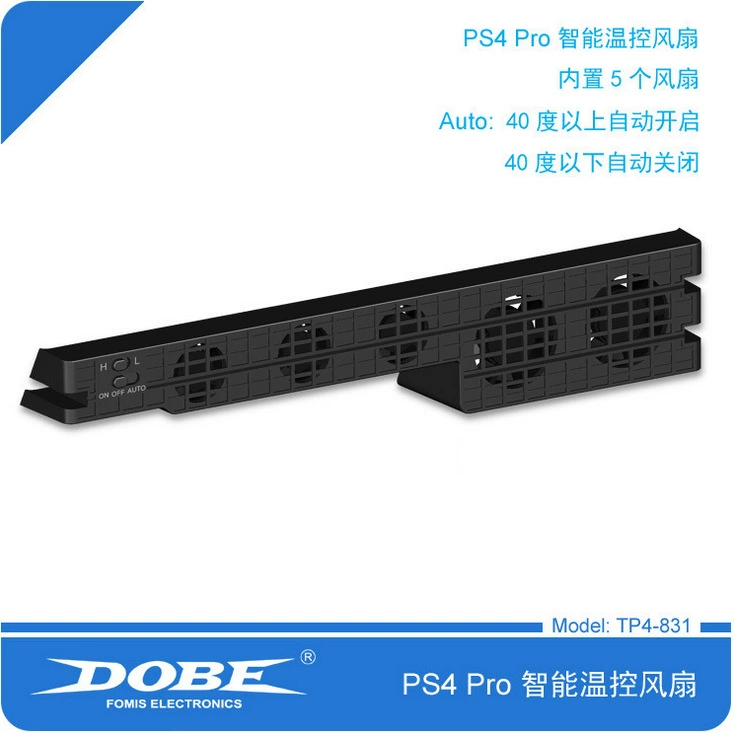 DOBE chính hãng PS4 PRO chủ quạt điều khiển nhiệt độ chuyên nghiệp làm mát quạt tản nhiệt phía sau PS4 - PS kết hợp