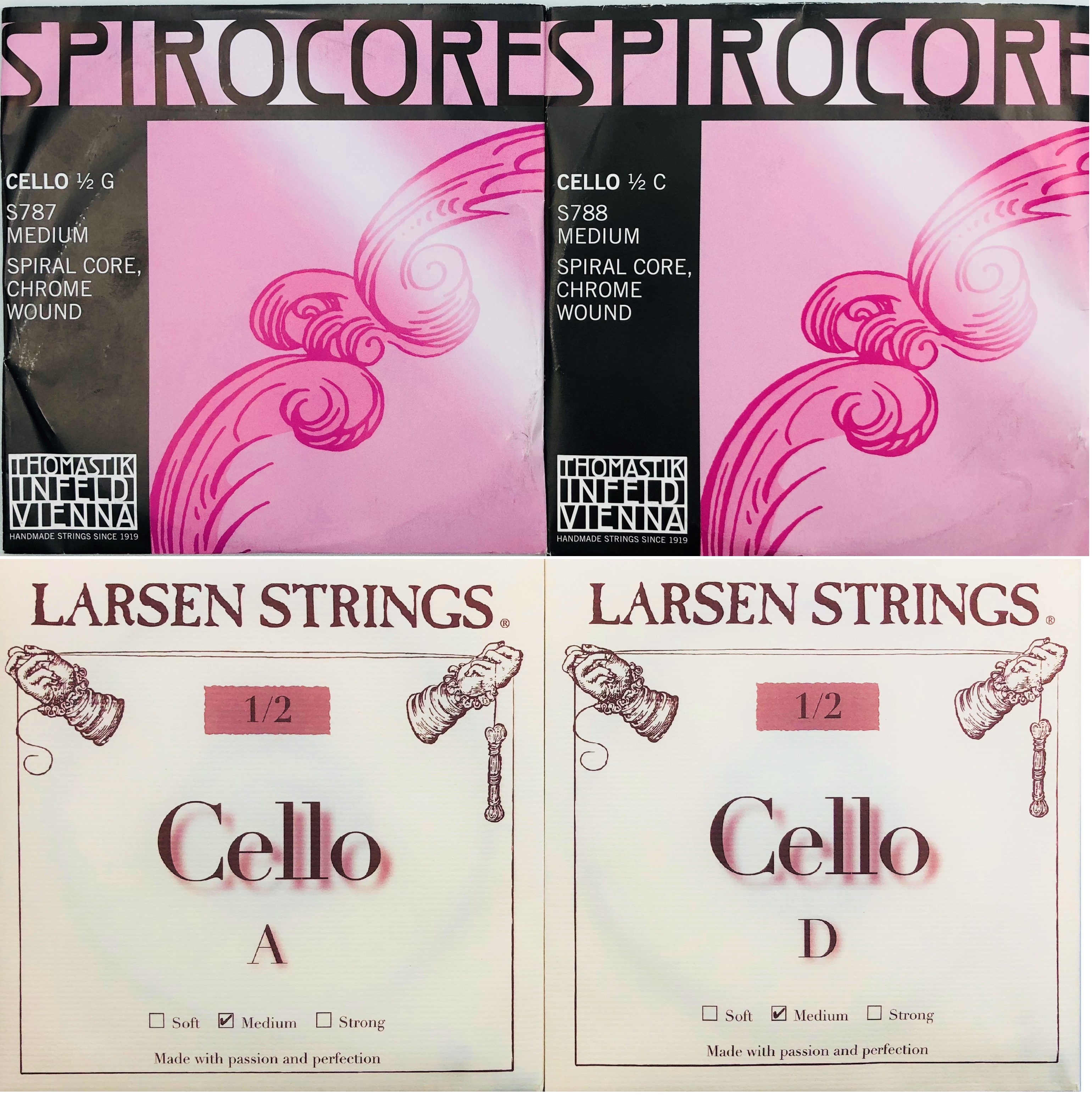 Denmark larsen Larsen A D soup Maz Spirocore G C String Children's cellist 1 2
