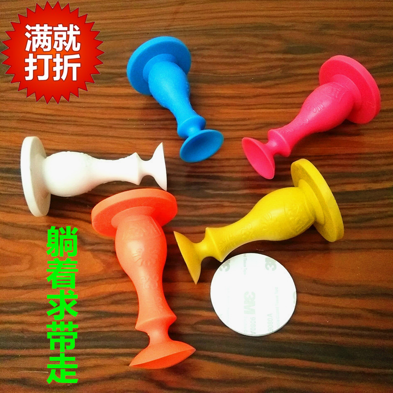 Door handle anti-collision pad Door rear anti-collision paste glass wall silicone door suction door lock buffer pad Door bumper Silent door top