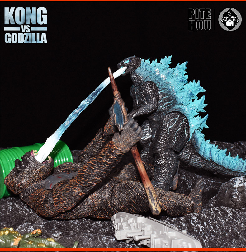 Куклы/ украшения/детали 哥斯拉大战金刚手办怪兽之王可动玩偶电影版红莲核能喷射模型摆件