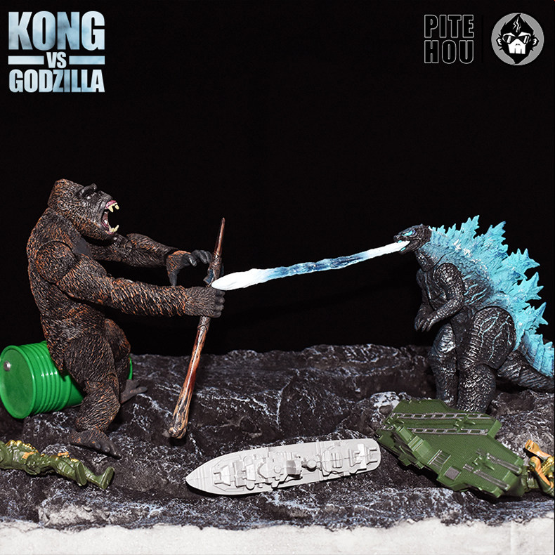 Куклы/ украшения/детали 哥斯拉大战金刚手办怪兽之王可动玩偶电影版红莲核能喷射模型摆件