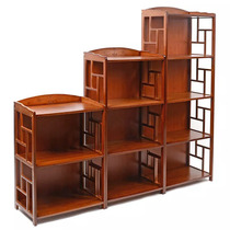 Boutique Nanzhu Imitation Antique Shelf Hu Peach Color Bookcase Bookcase Oven Containing Rack Multifunction Storage Rack Containing Shelf