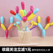 Wood Cactus Cactus Montessori Children Early Teaching Toy Parquet Wooden Building Blocks Baby Puzzle Teaching Aids