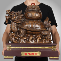 Zhaicai Dragon turtle ornaments wine cabinet TV Cabinet Office living room company opening gift Golden Turtle feng shui mascot