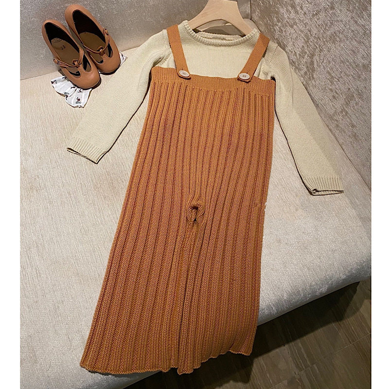 21 Autumn Winter New Little Red Book Children Cuddling Bag Pants Woman Baby Casual Knit Long Pants Rice and Meta Gas Milk Orange Korean Edition