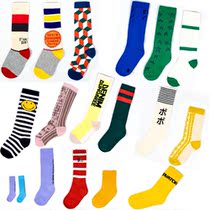 (MF) Mobao childrens clothing men and women children ins Joker fashion candy color middle tube socks combination cotton breathable