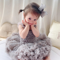 ME Girl Baby Xia Lian Clothing Tutu Skirt Princess Fluffy Yarn Skirt Cake Skirt Soft Womens Gown Dress Birthday