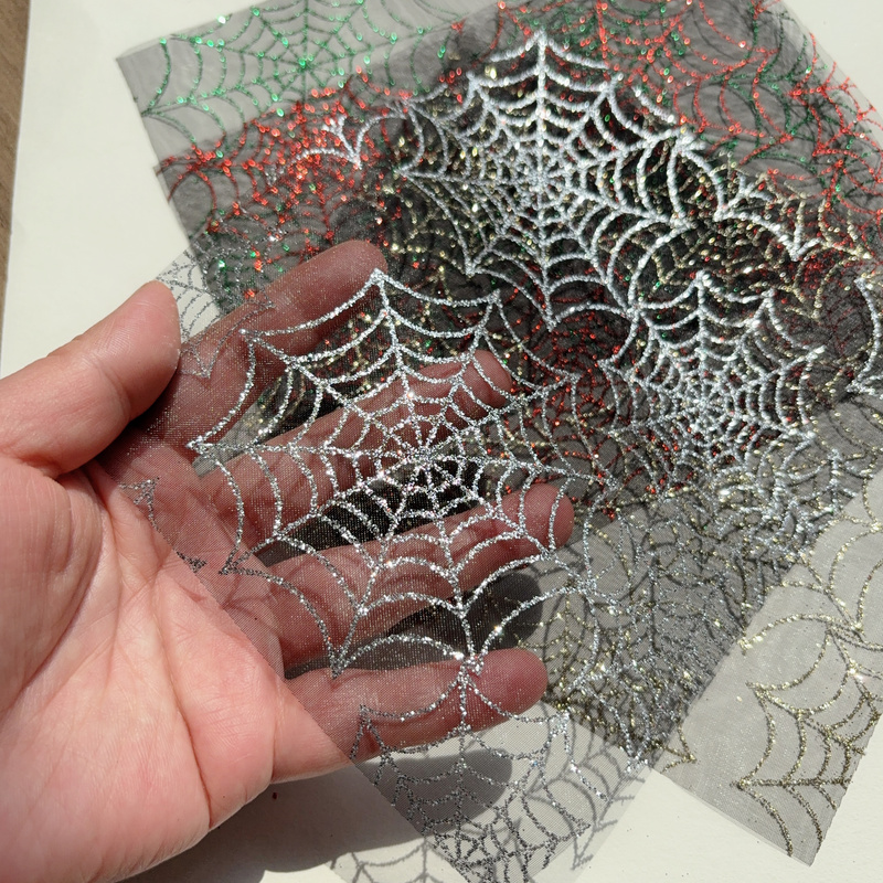 Gothic Style Halloween Decoration Gold Foil Mesh Journal Decoration Spider Web Christmas Decoration Pain Relief Bag Background Paper