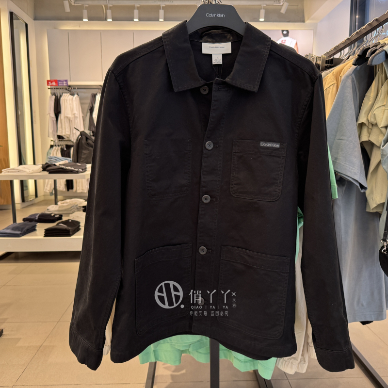 Ck Jeans Men's Fashionable Casual American Retro Fashion Lapel Multi-Pocket Jacket 4Rb400G