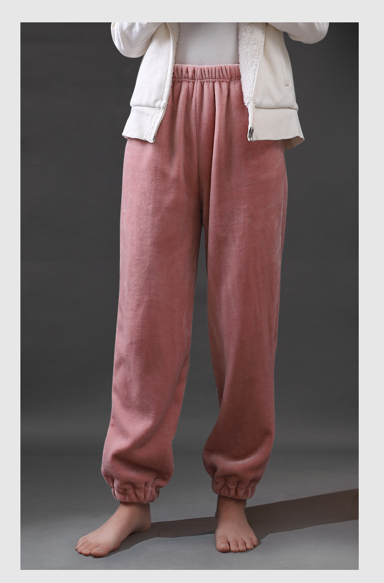 B Женские фланелевые штаны плюс бархатные домашние брюки для износа (5) .jpg