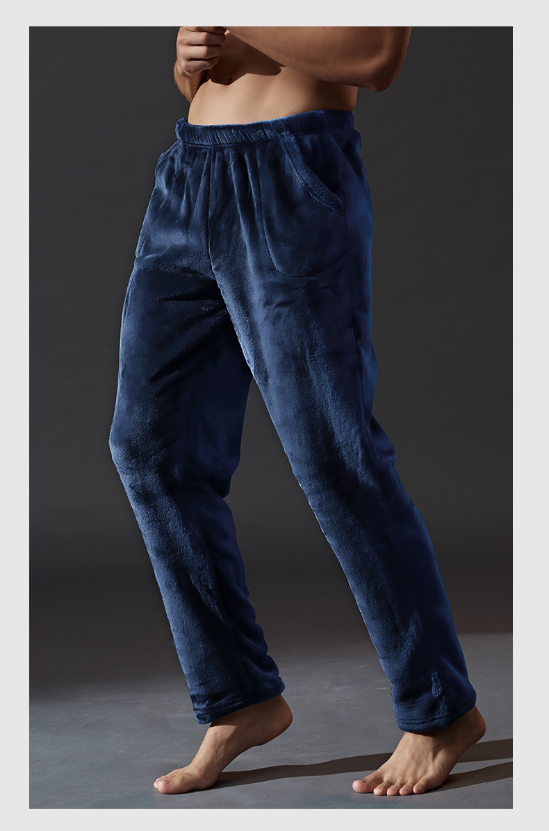 B Женские фланелевые штаны плюс бархатные домашние брюки для износа (6) .jpg