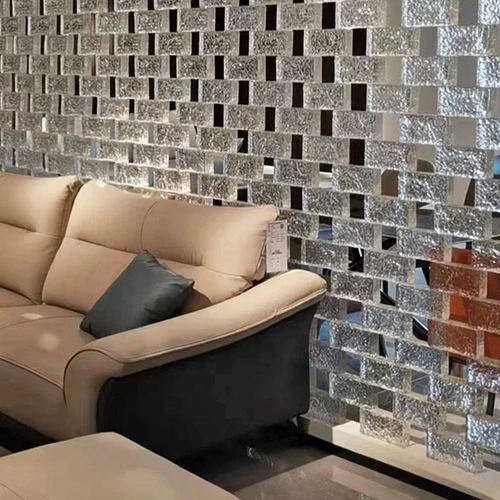 Фрукты сплошной кристаллический стеклянный кирпич прозрачный ледяной кристаллический рисунок Ультра -белый цвет ванной комнаты Полово распределение настенный экран экран