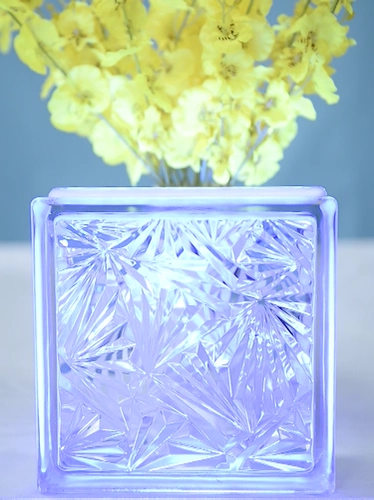 Стеклянный кирпич прозрачный квадратный перегород