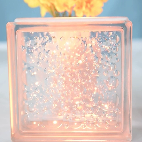 Водяной блеф стеклянный кирпич прозрачный квадратный перегород