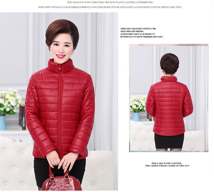 Đặc biệt hàng ngày Phụ nữ trung niên và người già thời trang cotton ngắn xuống áo khoác cotton trung niên mẹ tải áo khoác phụ nữ cháu trai áo khoác tuổi trung niên