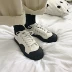 Hàn Quốc ulzzang hoang dã phong cách Harajuku giày sinh viên nữ chic port gió đường giản dị màu sắc phù hợp với giày vải