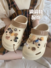Обувная застежка 细细条 可爱卡通小狗洞洞鞋鞋扣配件diy可拆卸鞋子装饰卡扣ins潮
