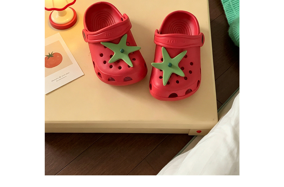 Cute Tomato-Shaped Children's Sandals for Boys and Girls, Summer Outdoor Arch Support Non-Slip Parent-Child Clogs — 24