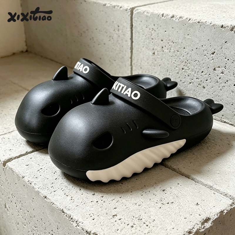 Creative Shark Hole Shoes for Men and Women, Summer Personalized Non-Slip Arch Support Closed-Toe Sandals for Beach Creative Shark Hole Shoes for Men and Women, Summer Personalized Non-Slip Arch Support Closed-Toe Sandals for Beach