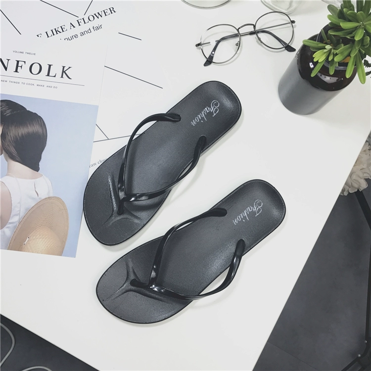 Flip-flop nữ mùa hè trượt sinh viên Hàn Quốc phiên bản của giày chân giản dị màu sắc hoang dã dép và dép đi trong nhà giày bãi biển phẳng dép champion