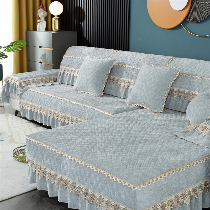 Modern Four Seasons universal sofa cover Syneille Anti-slip all-bag fabric Mighty Sleeve Sofa Mat set to be made