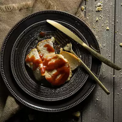 Plates, plates, American tableware sets, household simple Western dishes, Nordic ceramic dishes, creative dishes